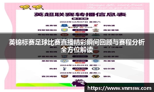 英锦标赛足球比赛直播精彩瞬间回顾与赛程分析全方位解读